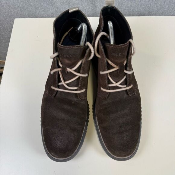 Cole Haan Grand OS Men’s Size 11 Leather Brown Chukka Style Ankle Booties Boots - Picture 3 of 8